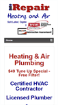 Mobile Screenshot of irepairheatingandair.com
